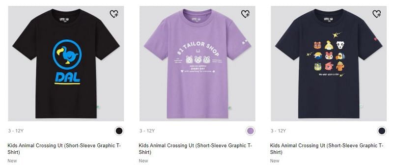 Animal Crossing: New Horizons T-shirts available at Uniqlo (Image via Uniqlo)